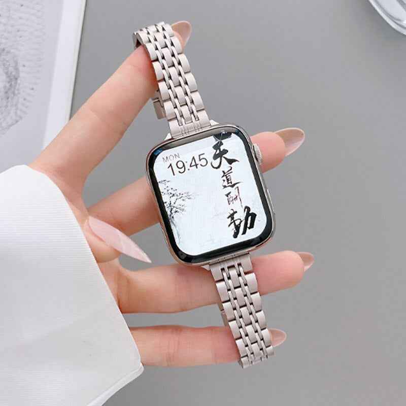 Stainless Steel Wicker Apple Watch Band Series 11/10/9/8/7/6/5/4/ SE / Ultra 1/2/3