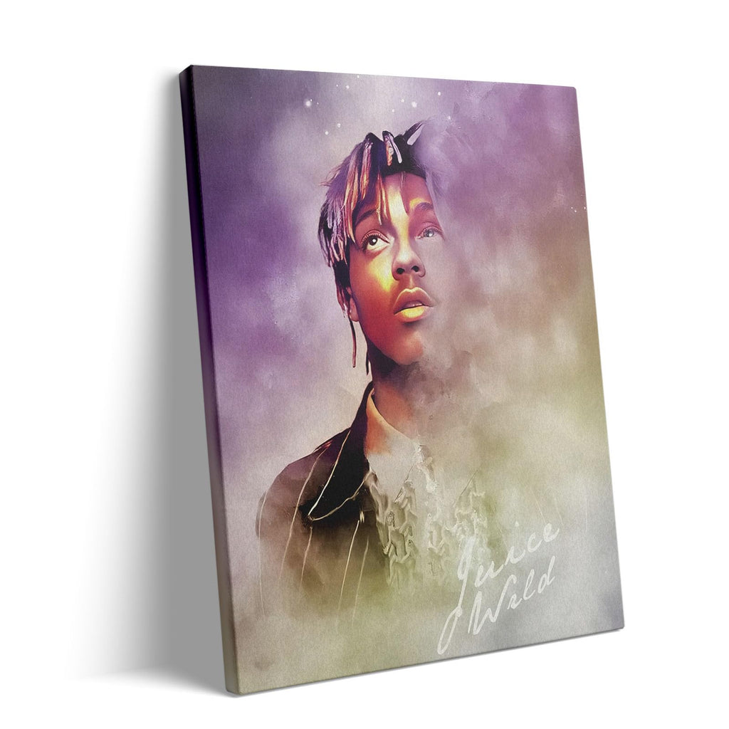 VYPEROCK Juice WRLD Collage Canvas Wall Art Bold Rapper Poster, Graffiti Urban Poster Print Artwork, Music Galaxy Aesthetic Wall Decor for Living Room Bedroom Game Room Bar Studio, Framed 8x10inch