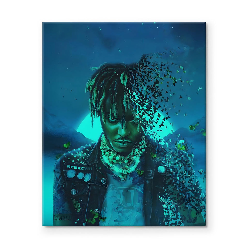 Juice Wrld Canvas Wall Art, Music Album Cover Poster Print, Rapper Singer Poster Framed Art, Aesthetic Canvas Wall Art for Bedroom or Living Room Wall Decor Gift 8x10inch