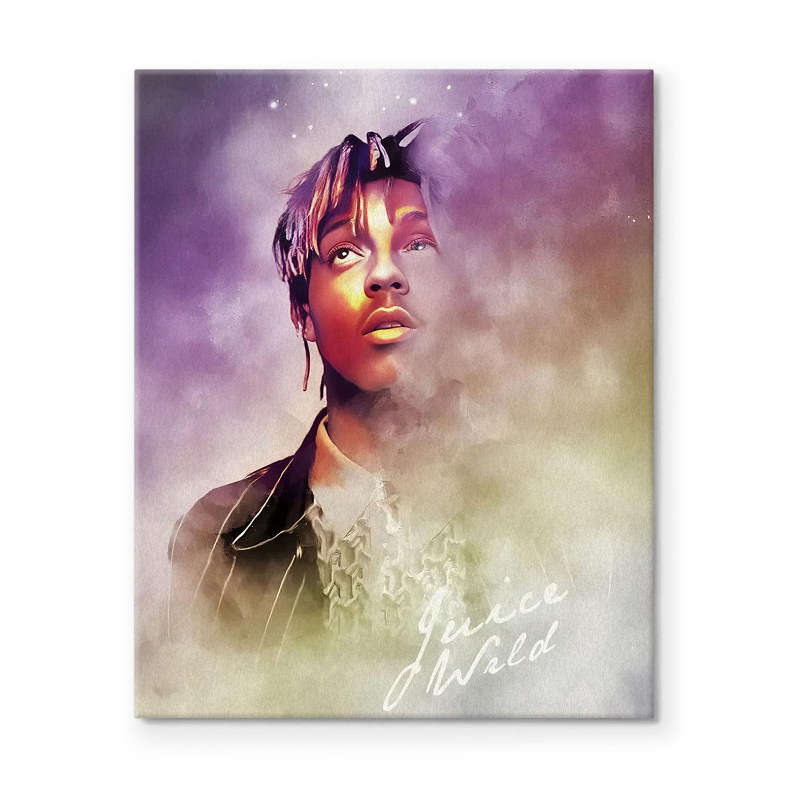Juice Wrld Canvas Wall Art, Music Album Cover Poster Print, Rapper Singer Poster Framed Art, Aesthetic Canvas Wall Art for Bedroom or Living Room Wall Decor Gift 8x10inch