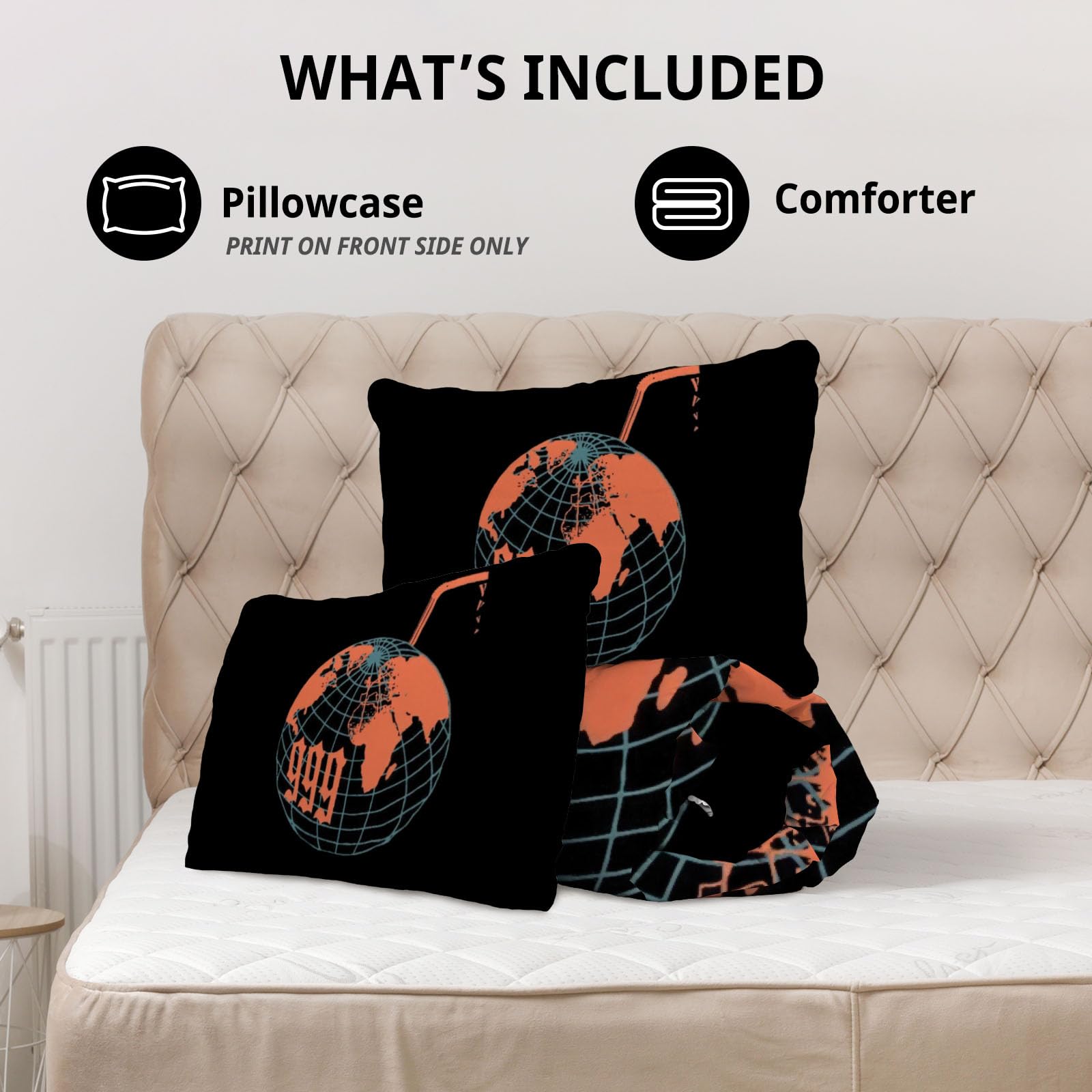 Allenjoy Full Size Music Prodigy Comforter Set Emotional Rapper Bed Bedding Sets Bedroom Decor with 2 Pillowcases SC00224-005