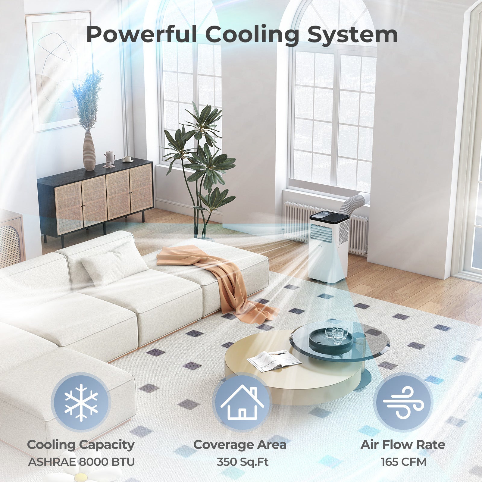 10000 BTU Portable Air Conditioner 3 in 1 Floor AC Unit Fan and Dehumidifier for Room