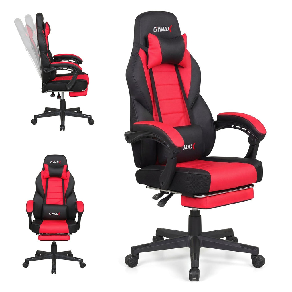 Ergonomic Video Game Chair with Headrest and Reclining Backrest