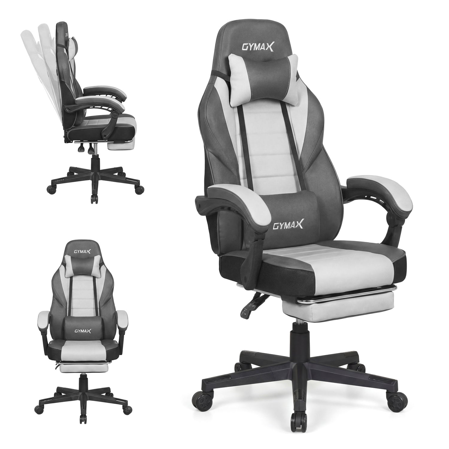 Ergonomic Video Game Chair with Headrest and Reclining Backrest