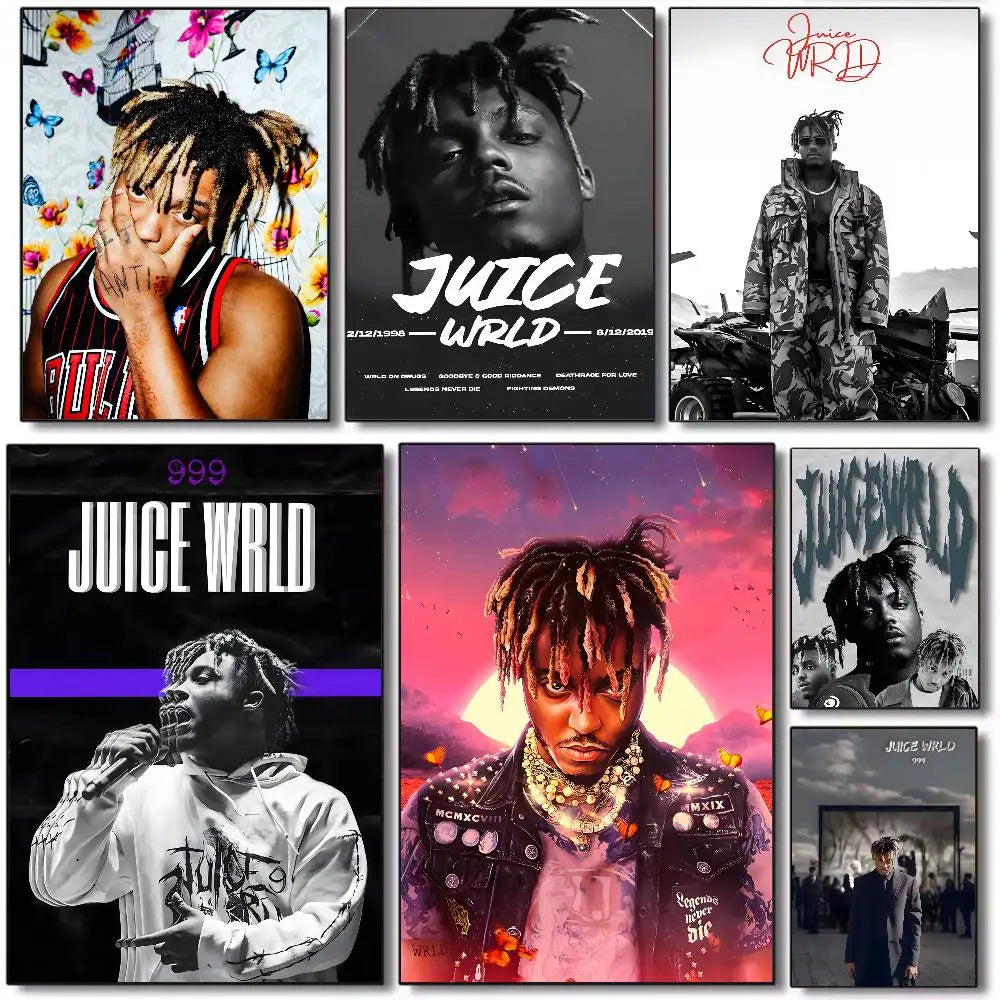Music Album J-Juice W-WRLD Poster Art HD Canvas Advanced Aesthetic Printing Paper Wall Art for Living Room Home Decor