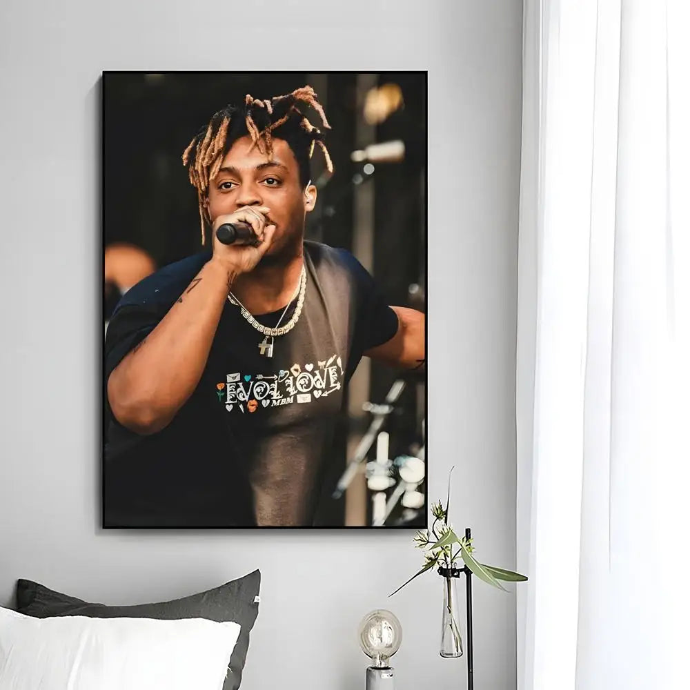 Juice WRLD Singer Rapper Poster HD art sticky wall waterproof home bedroom bar aesthetic decoration