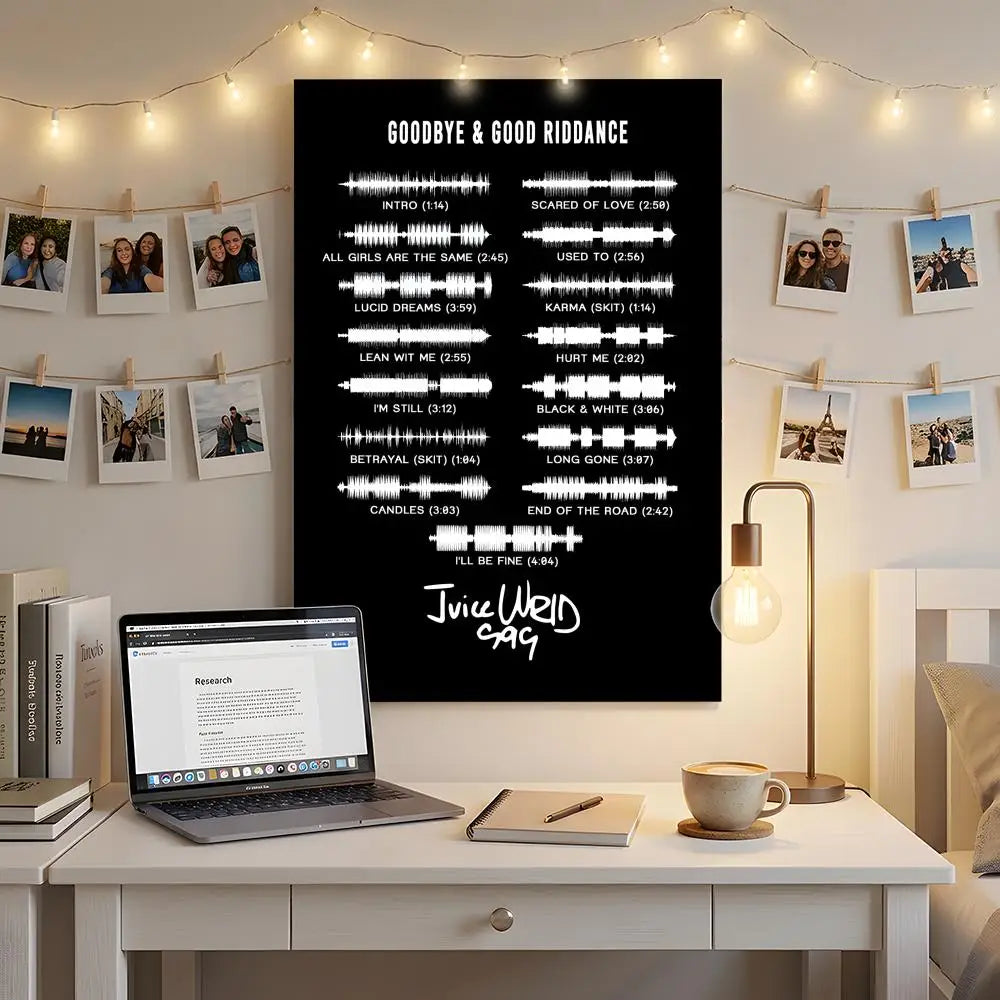Rapper Music Album J-Juice Wrld Poster Premium HD Self-Adhesive Wall Decor – Peel & Stick, Residue-Free