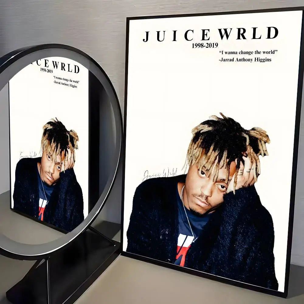 Music Album J-Juice W-WRLD Poster Art HD Canvas Advanced Aesthetic Printing Paper Wall Art for Living Room Home Decor