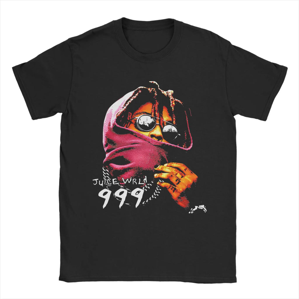 Juice Wrld Art  T-Shirt Men Cotton Tops Vintage Round Neck Short Sleeve