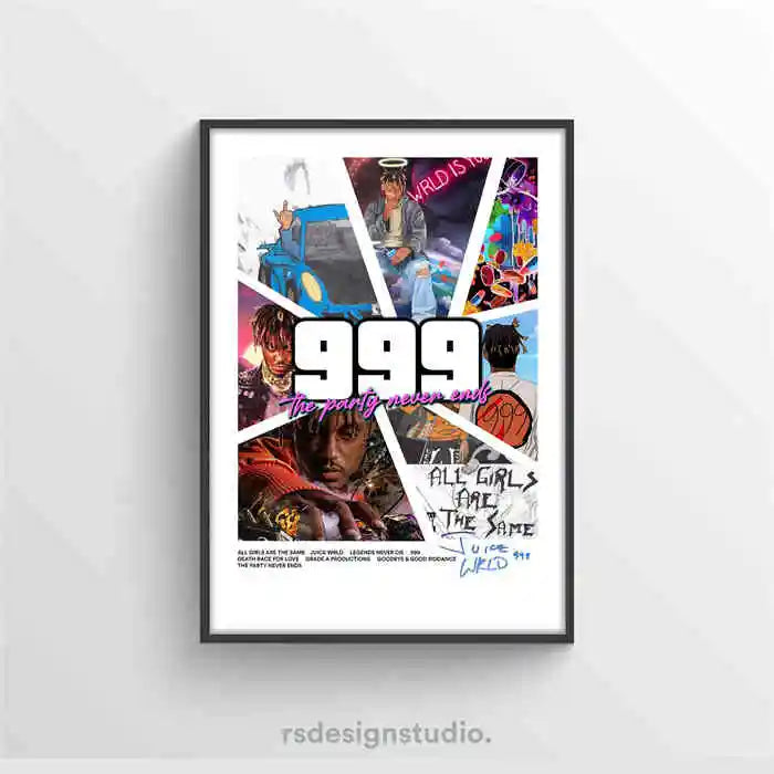 WRLD Juice Poster Pop Hip Hop Rap Singer Music Album Asthma Bar Cover Photo HD Art Canvas