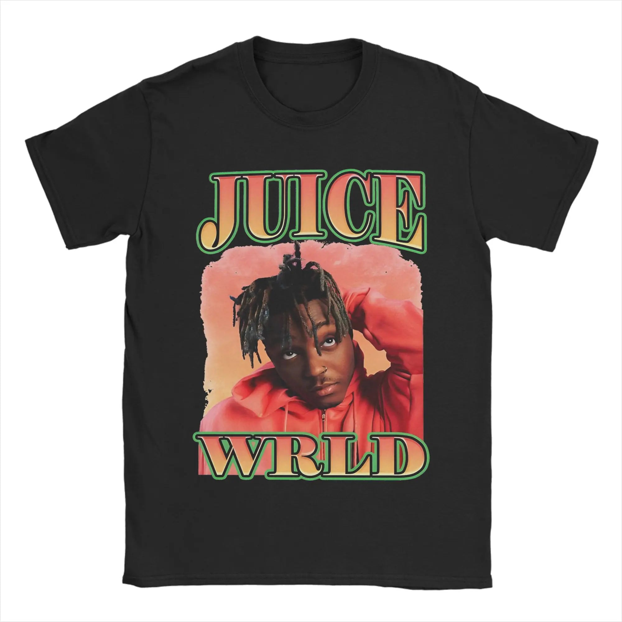 Juice Wrld Art  T-Shirt Men Cotton Tops Vintage Round Neck Short Sleeve