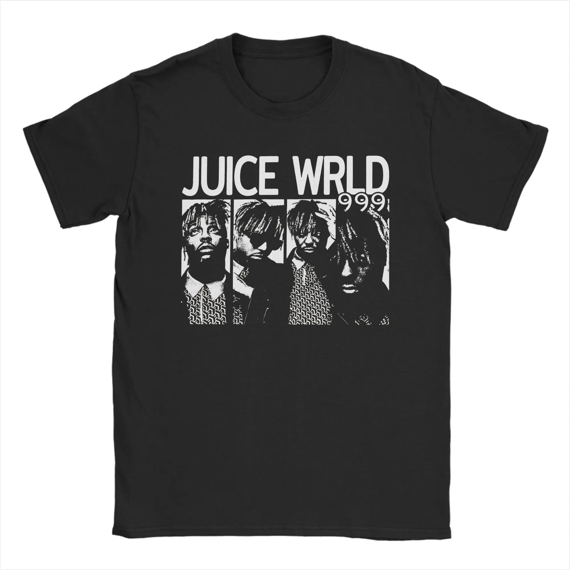 Juice Wrld Art  T-Shirt Men Cotton Tops Vintage Round Neck Short Sleeve