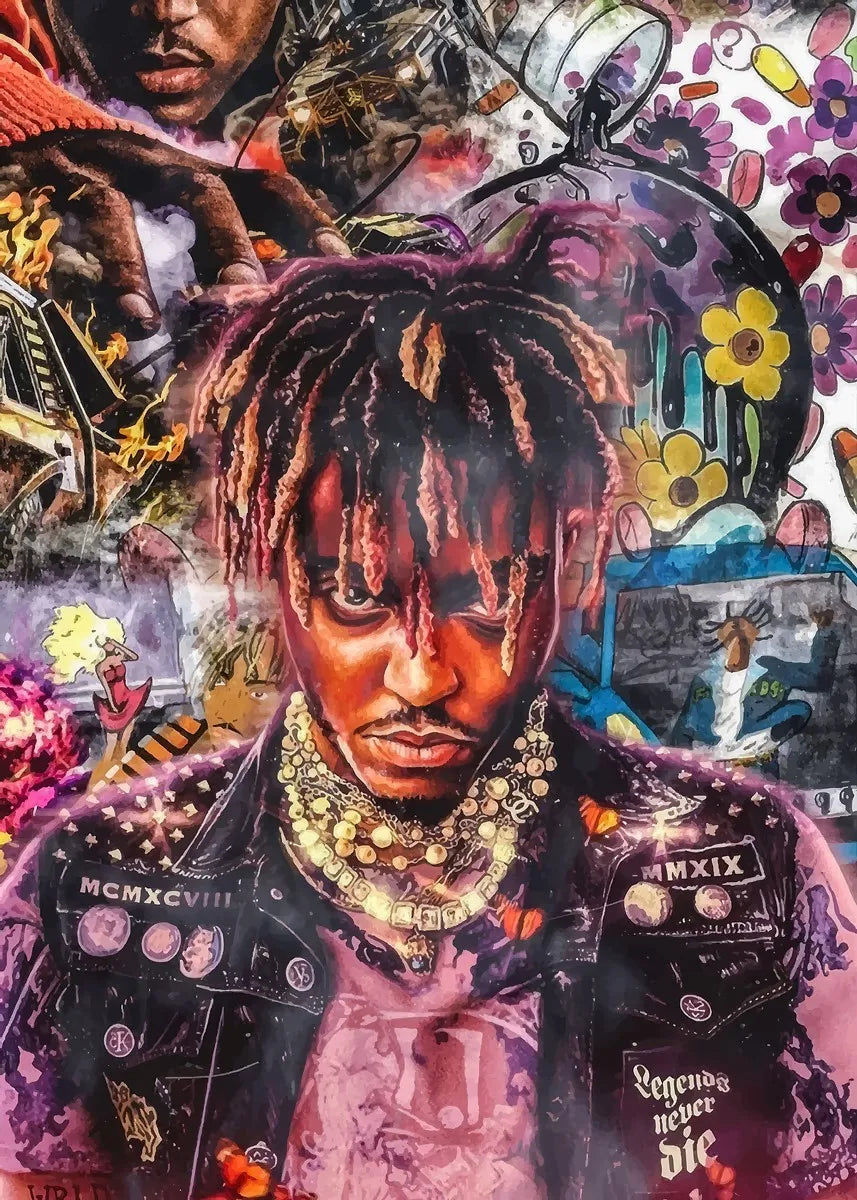 Pop Rap J_Juice W_WRLD Album Music Poster HD Canvas Painting Wall Art Prints for Living Room Bedroom Office Home Decoration Gift