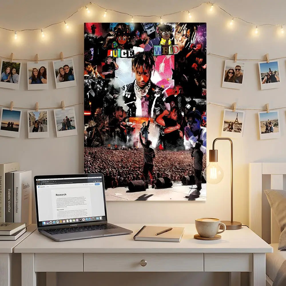 Rapper Music Album J-Juice Wrld Poster Premium HD Self-Adhesive Wall Decor – Peel & Stick, Residue-Free