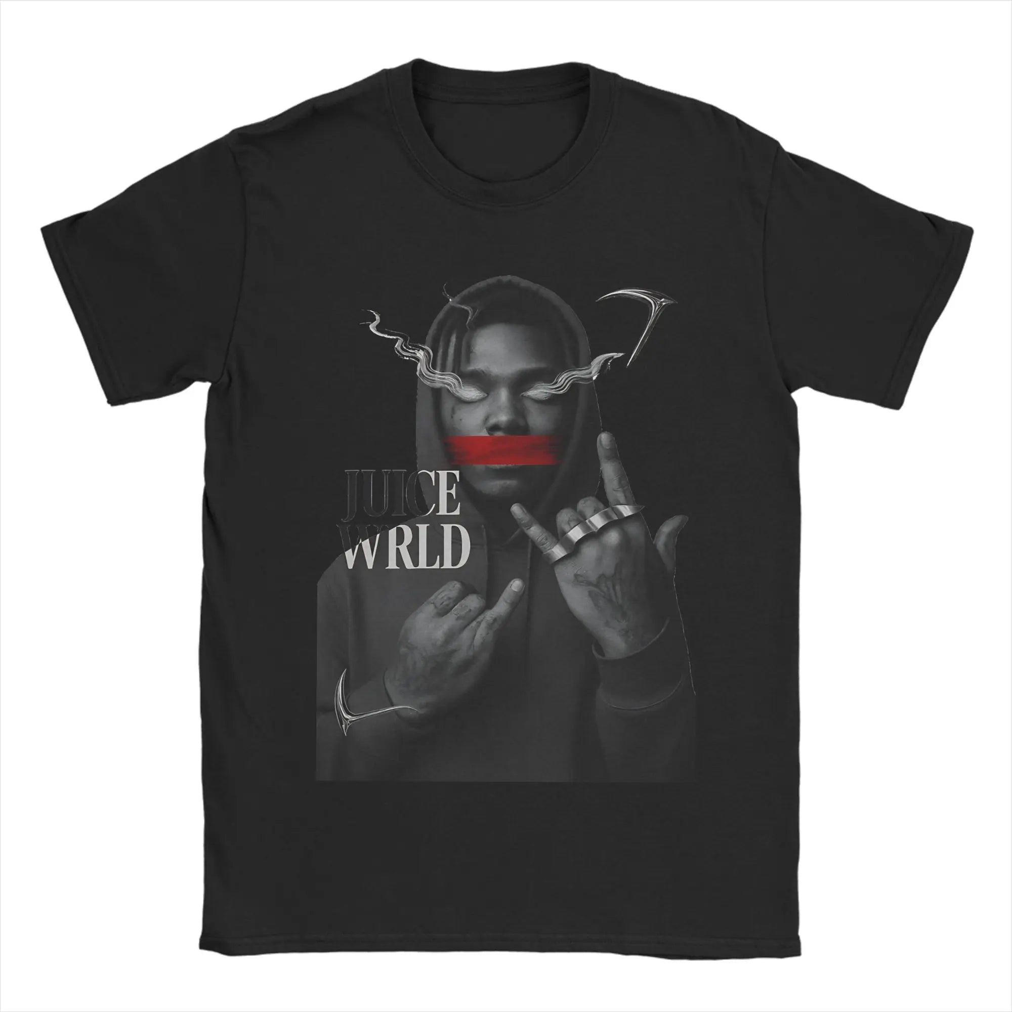 Juice Wrld Art  T-Shirt Men Cotton Tops Vintage Round Neck Short Sleeve