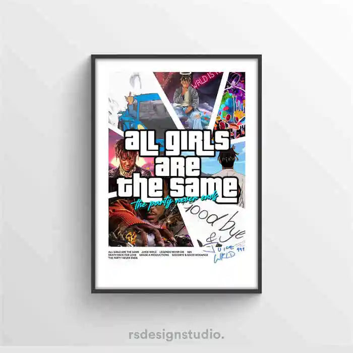WRLD Juice Poster Pop Hip Hop Rap Singer Music Album Asthma Bar Cover Photo HD Art Canvas