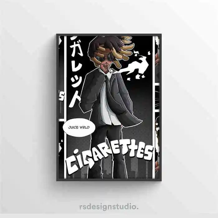 WRLD Juice Poster Pop Hip Hop Rap Singer Music Album Asthma Bar Cover Photo HD Art Canvas