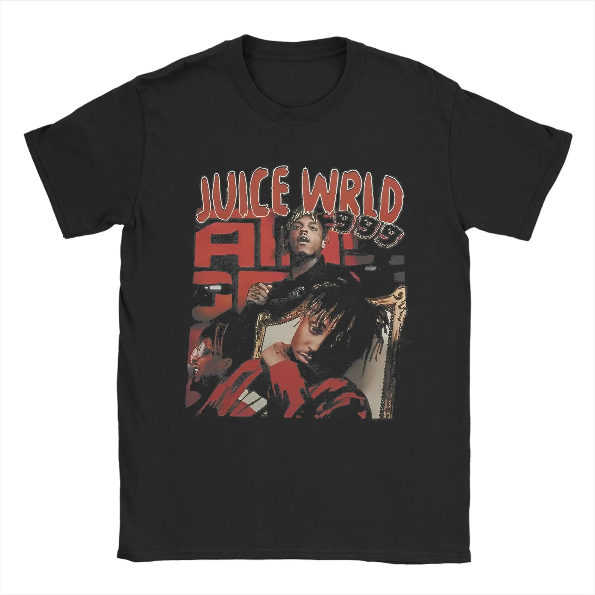Juice Wrld Art  T-Shirt Men Cotton Tops Vintage Round Neck Short Sleeve