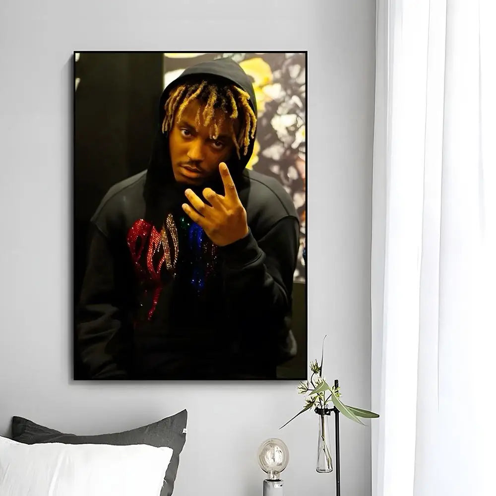 Juice WRLD Singer Rapper Poster HD art sticky wall waterproof home bedroom bar aesthetic decoration