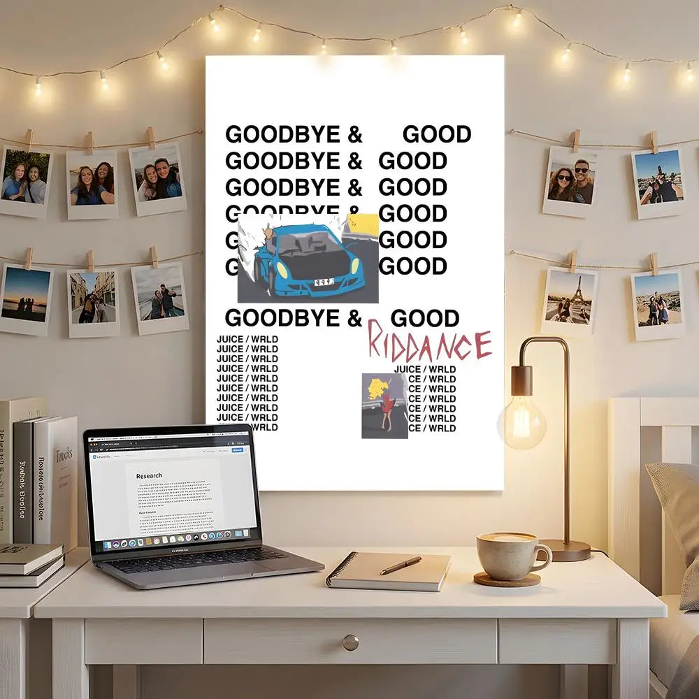 Rapper Music Album J-Juice Wrld Poster Premium HD Self-Adhesive Wall Decor – Peel & Stick, Residue-Free