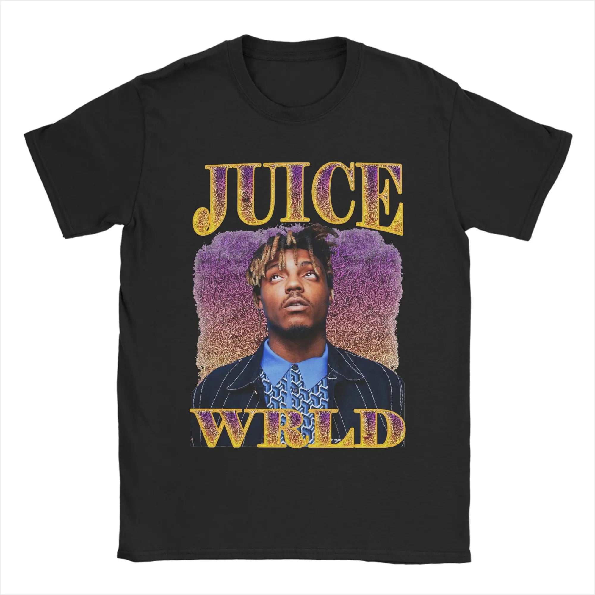 Juice Wrld Art  T-Shirt Men Cotton Tops Vintage Round Neck Short Sleeve