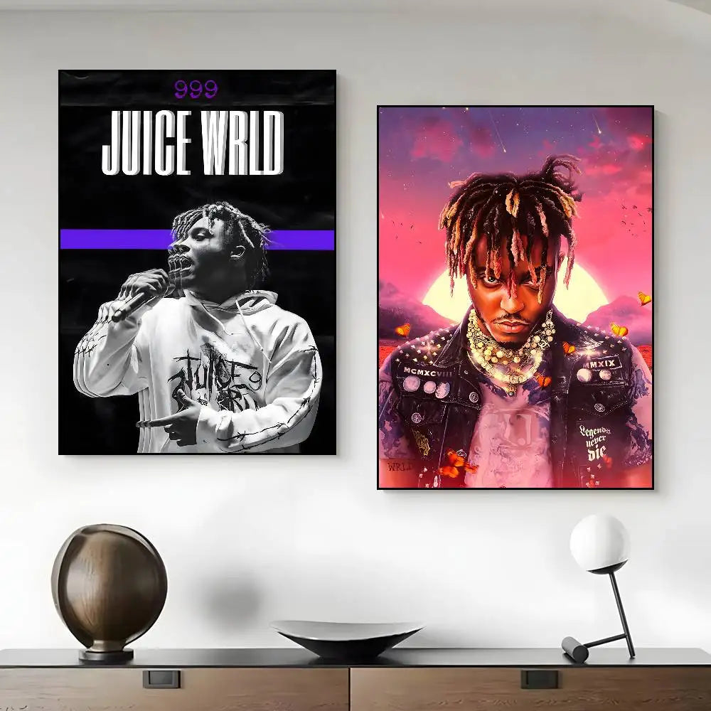 Music Album J-Juice W-WRLD Poster Art HD Canvas Advanced Aesthetic Printing Paper Wall Art for Living Room Home Decor