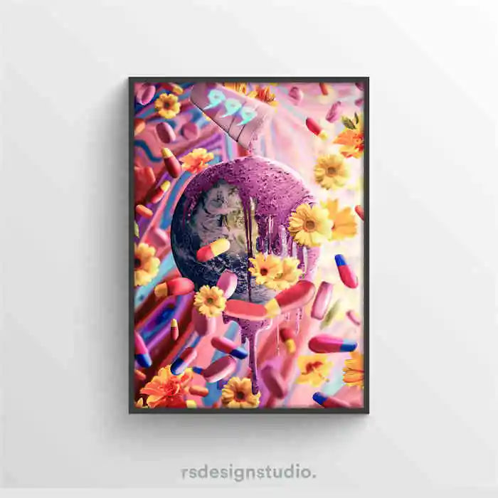 WRLD Juice Poster Pop Hip Hop Rap Singer Music Album Asthma Bar Cover Photo HD Art Canvas
