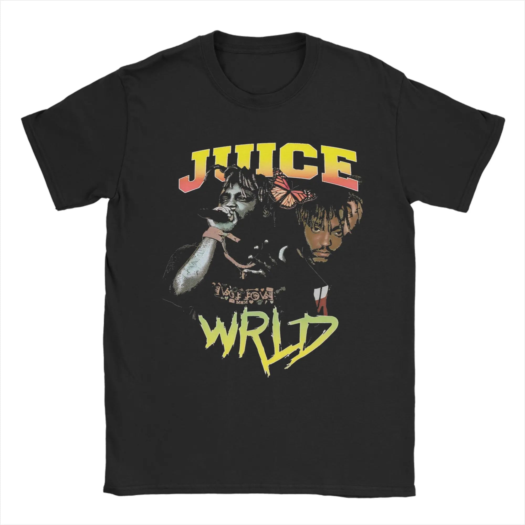 Juice Wrld Art  T-Shirt Men Cotton Tops Vintage Round Neck Short Sleeve