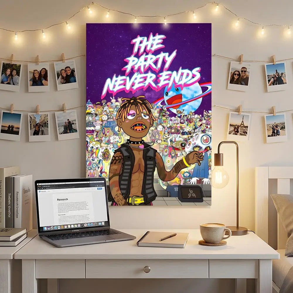 Rapper Music Album J-Juice Wrld Poster Premium HD Self-Adhesive Wall Decor – Peel & Stick, Residue-Free