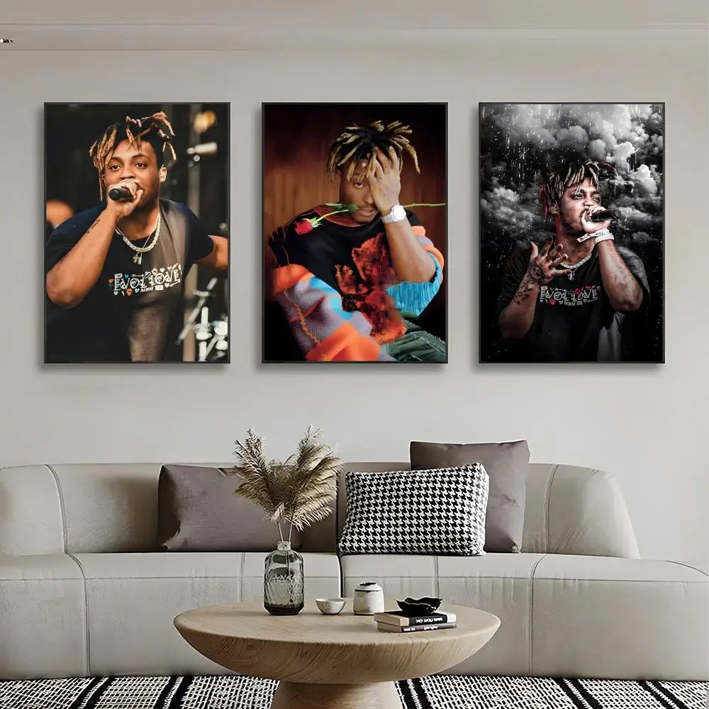 Juice WRLD Singer Rapper Poster HD art sticky wall waterproof home bedroom bar aesthetic decoration
