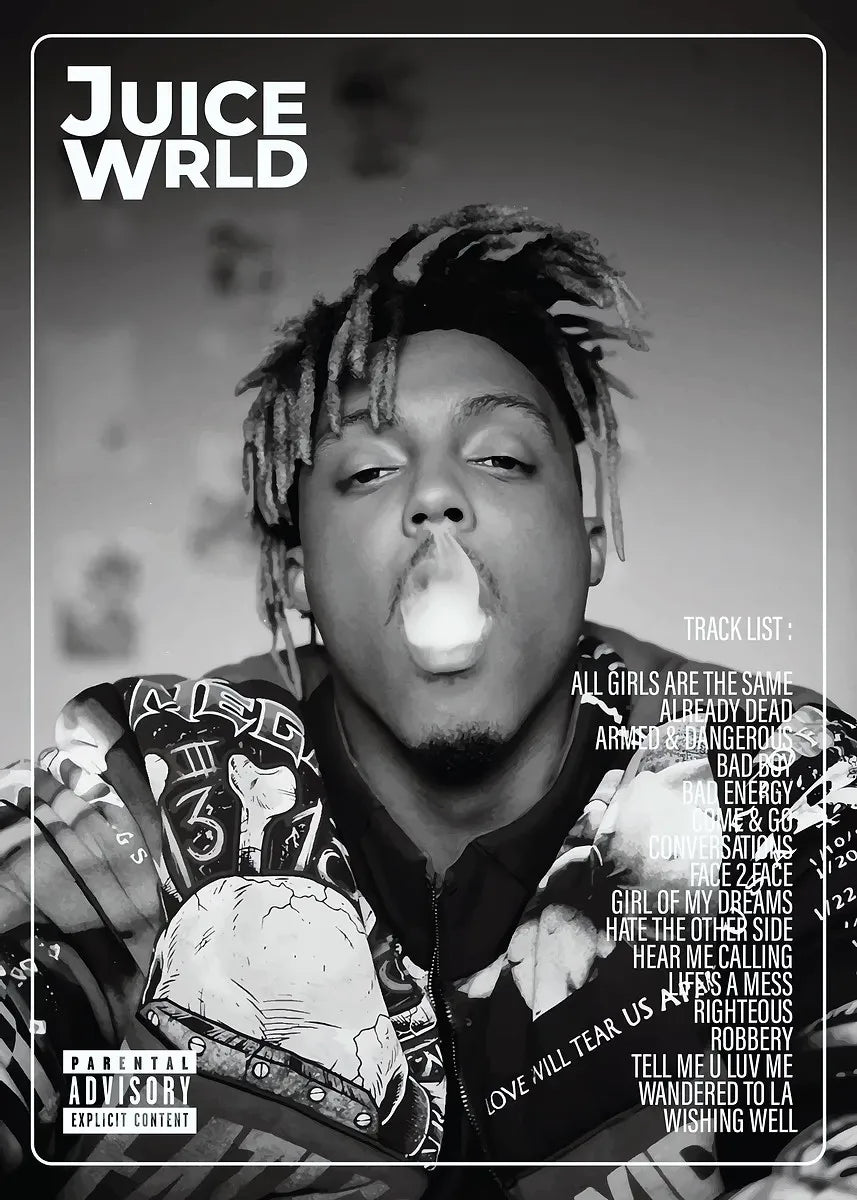 Pop Rap J_Juice W_WRLD Album Music Poster HD Canvas Painting Wall Art Prints for Living Room Bedroom Office Home Decoration Gift