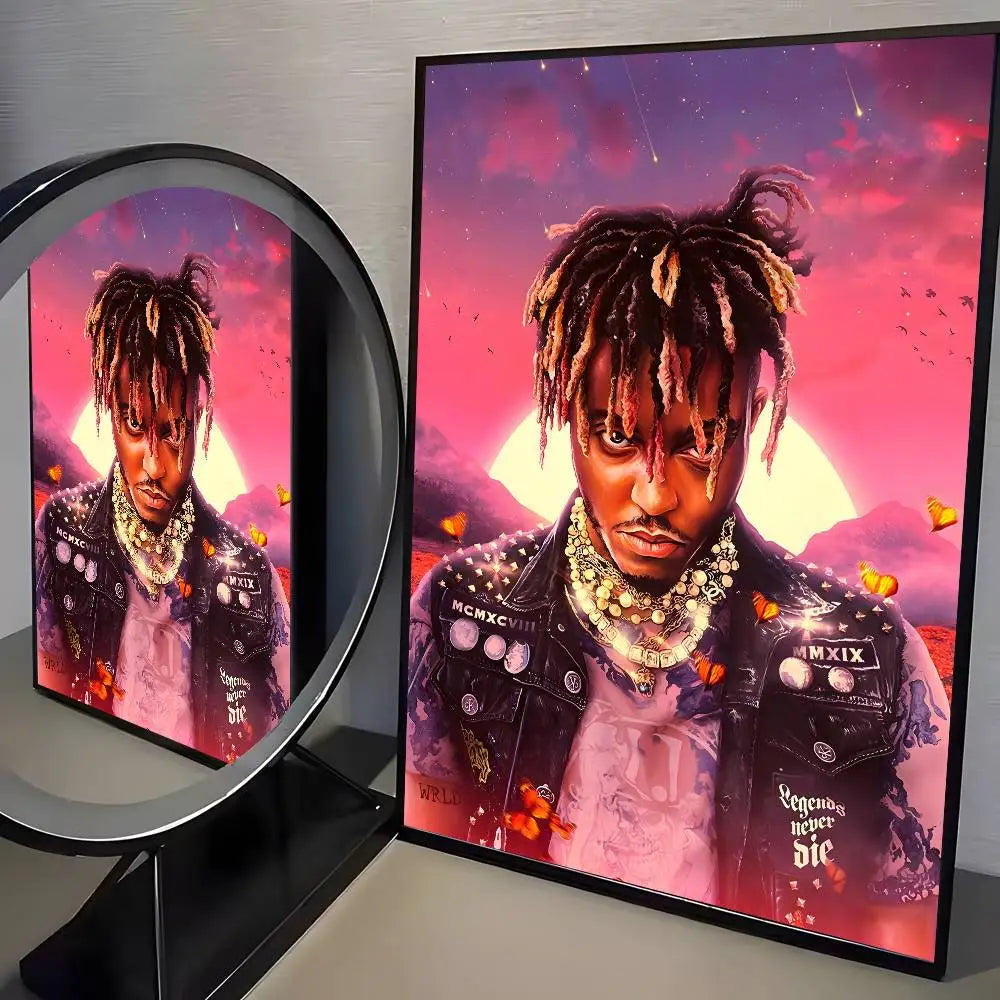 Music Album J-Juice W-WRLD Poster Art HD Canvas Advanced Aesthetic Printing Paper Wall Art for Living Room Home Decor
