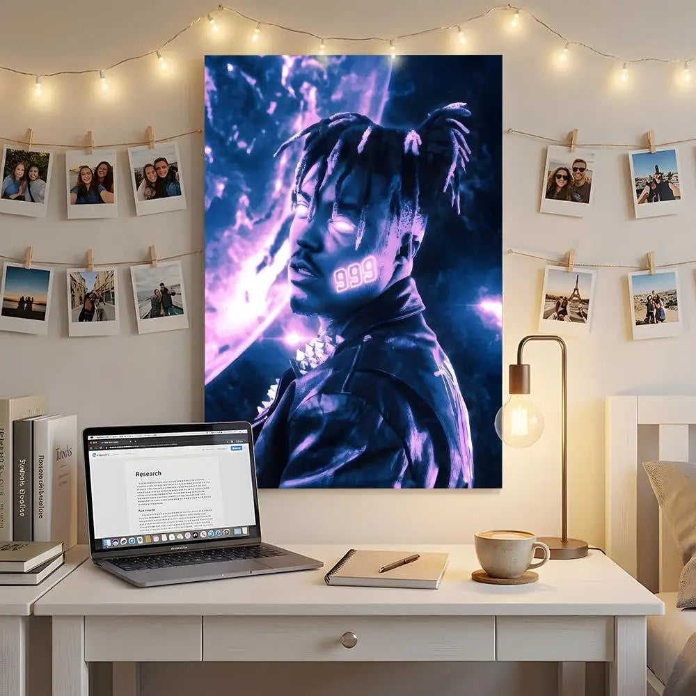 Rapper Music Album J-Juice Wrld Poster Premium HD Self-Adhesive Wall Decor – Peel & Stick, Residue-Free
