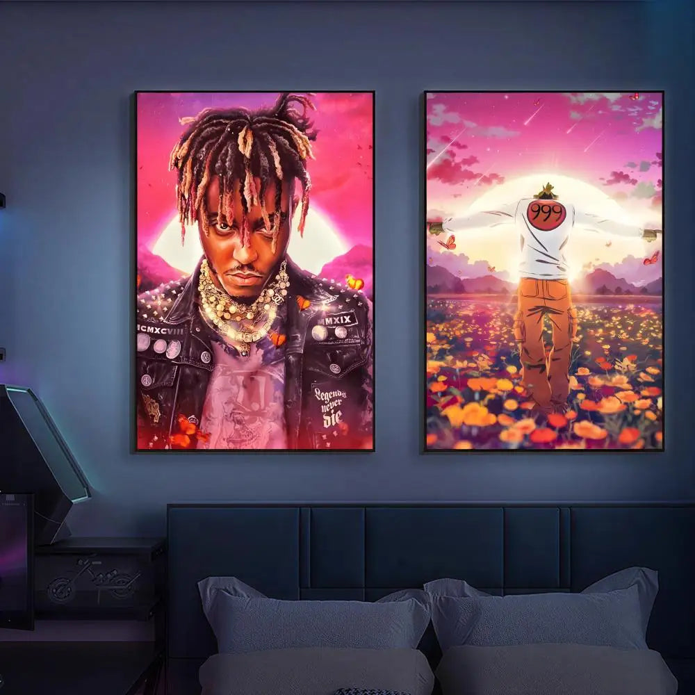 Singer Music Album J-Juice WRLD Poster Versatile HD Waterproof Wall Art Self-Adhesive Decor For Any Space Ideal Gift