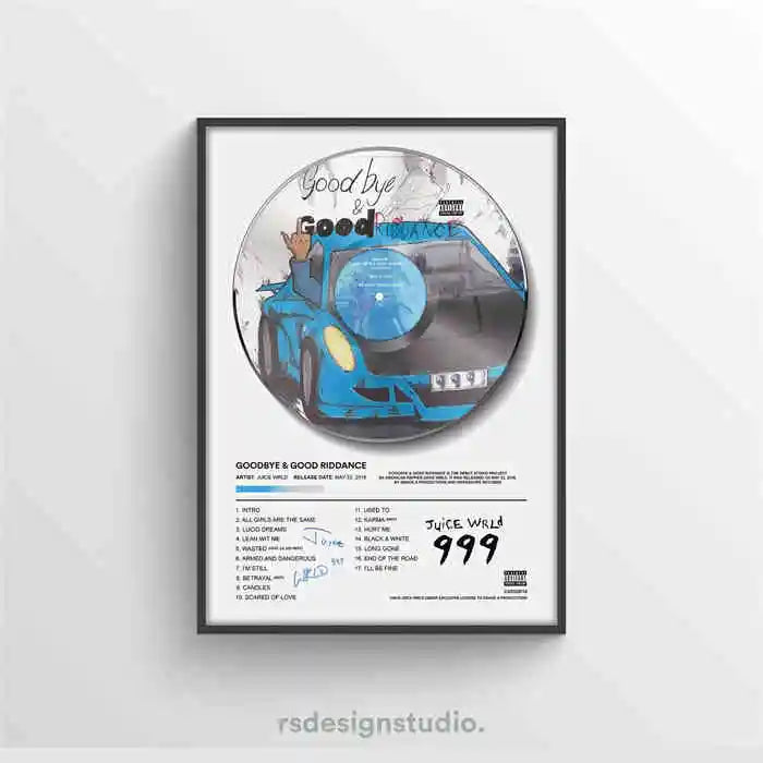 WRLD Juice Poster Pop Hip Hop Rap Singer Music Album Asthma Bar Cover Photo HD Art Canvas