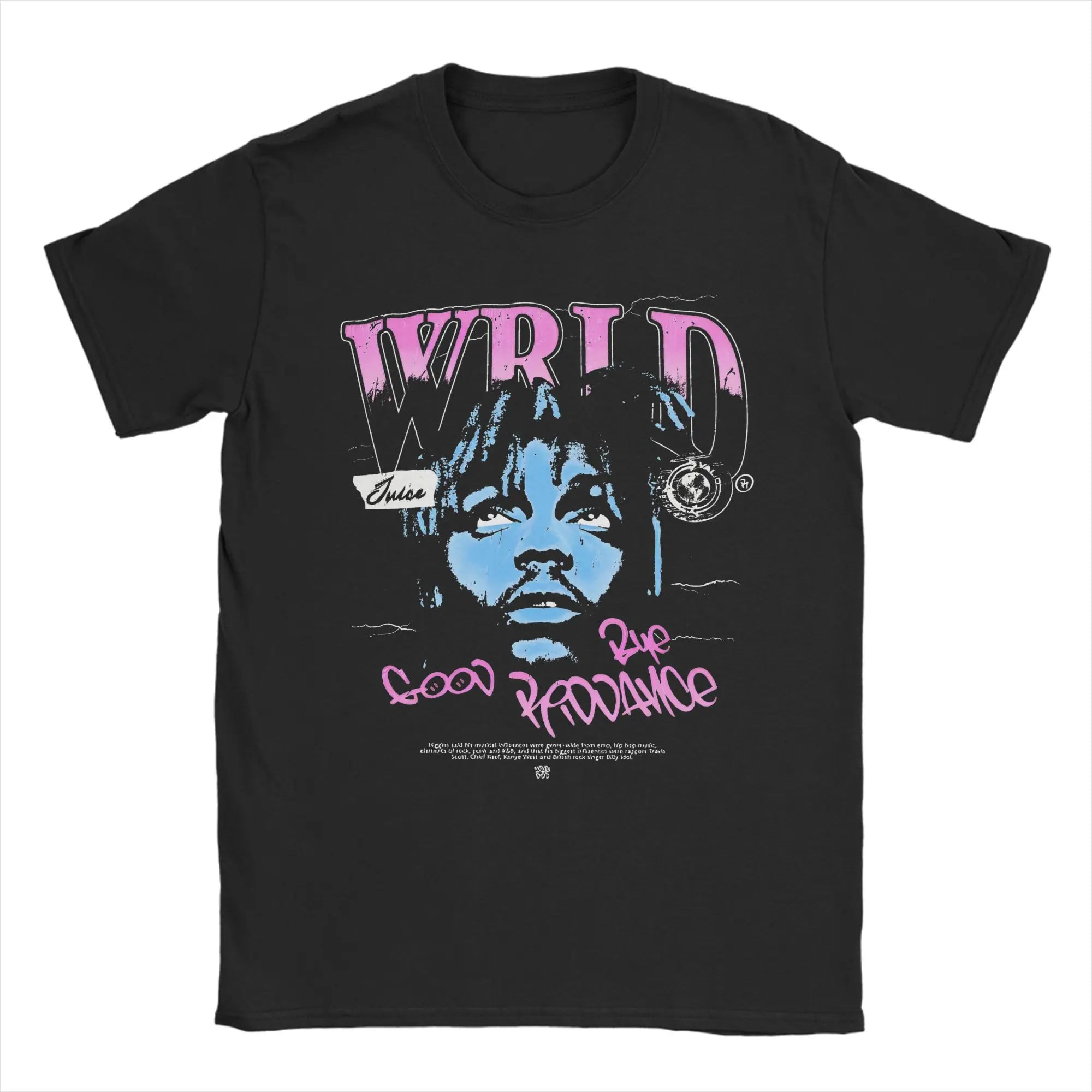 Juice Wrld Art  T-Shirt Men Cotton Tops Vintage Round Neck Short Sleeve