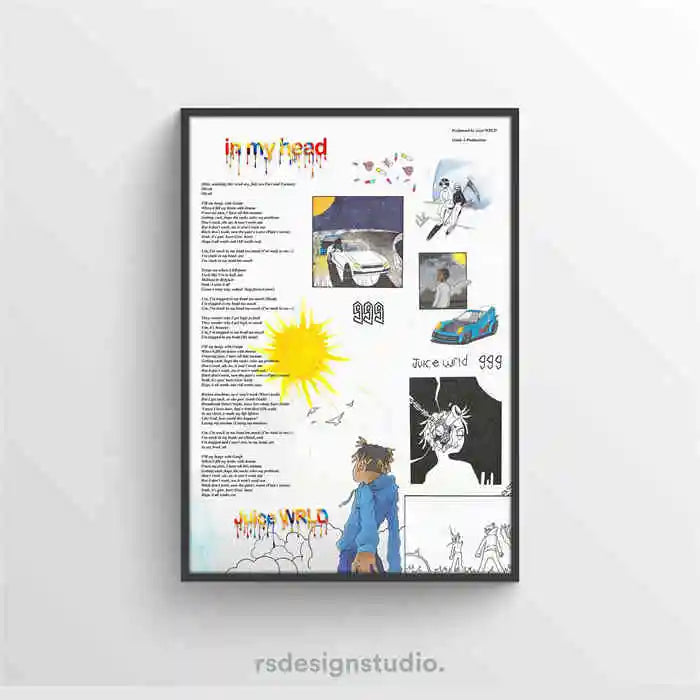 WRLD Juice Poster Pop Hip Hop Rap Singer Music Album Asthma Bar Cover Photo HD Art Canvas