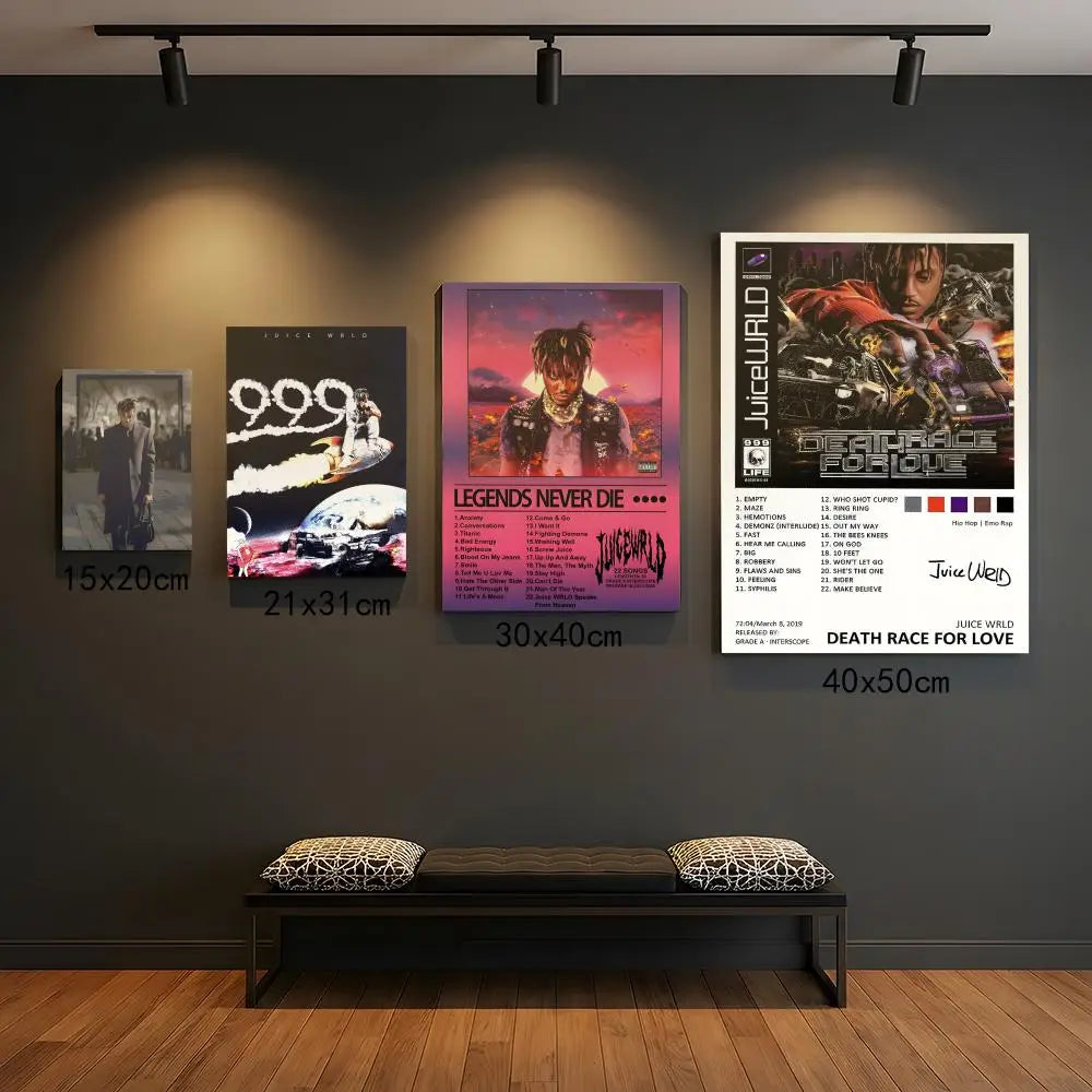 Rapper Music Album J-Juice Wrld Poster Premium HD Self-Adhesive Wall Decor – Peel & Stick, Residue-Free