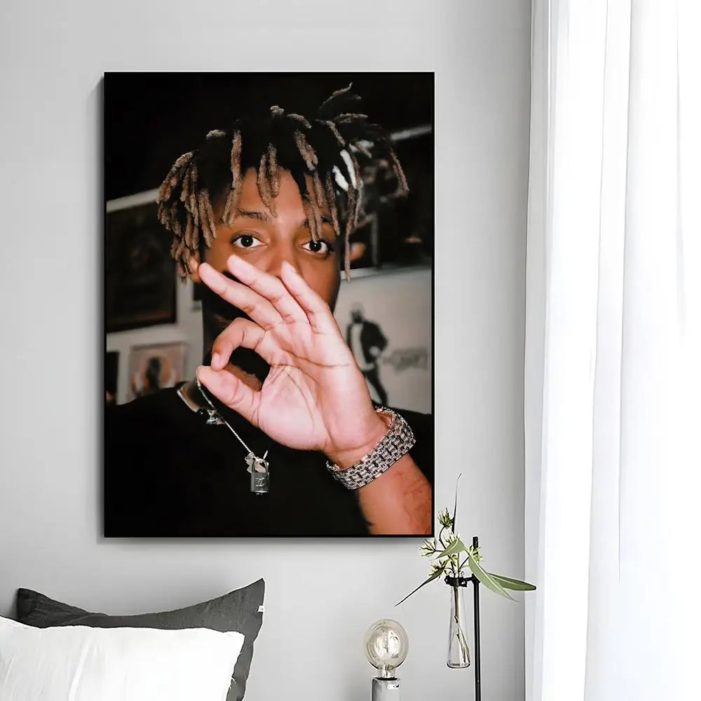 Juice WRLD Singer Rapper Poster HD art sticky wall waterproof home bedroom bar aesthetic decoration