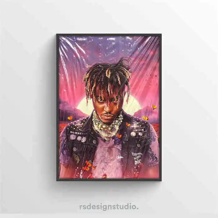 WRLD Juice Poster Pop Hip Hop Rap Singer Music Album Asthma Bar Cover Photo HD Art Canvas