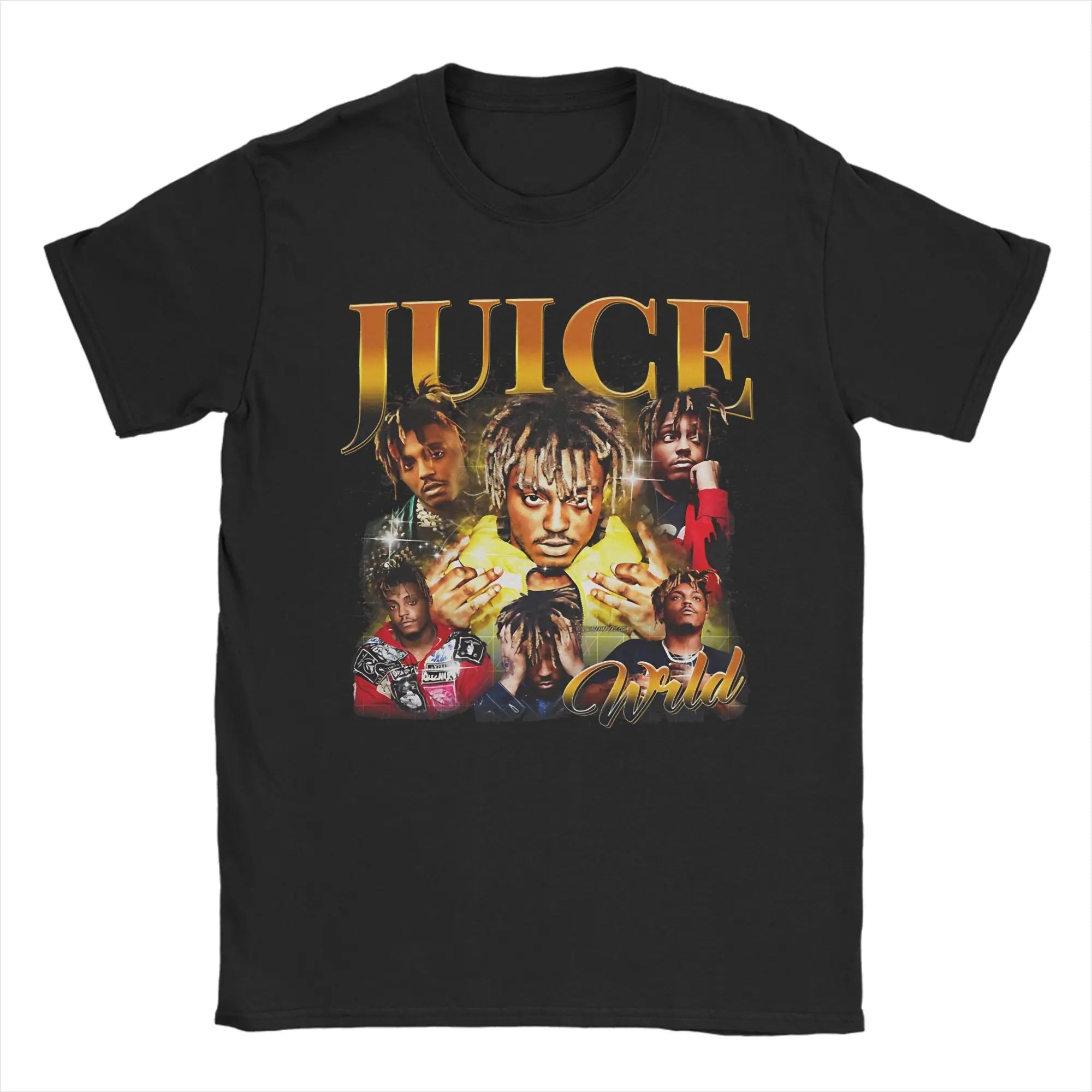 Juice Wrld Art  T-Shirt Men Cotton Tops Vintage Round Neck Short Sleeve