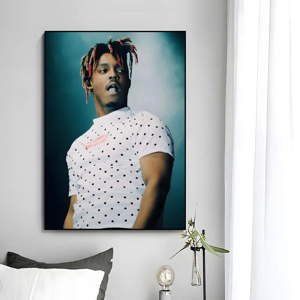 Juice WRLD Singer Rapper Poster HD art sticky wall waterproof home bedroom bar aesthetic decoration