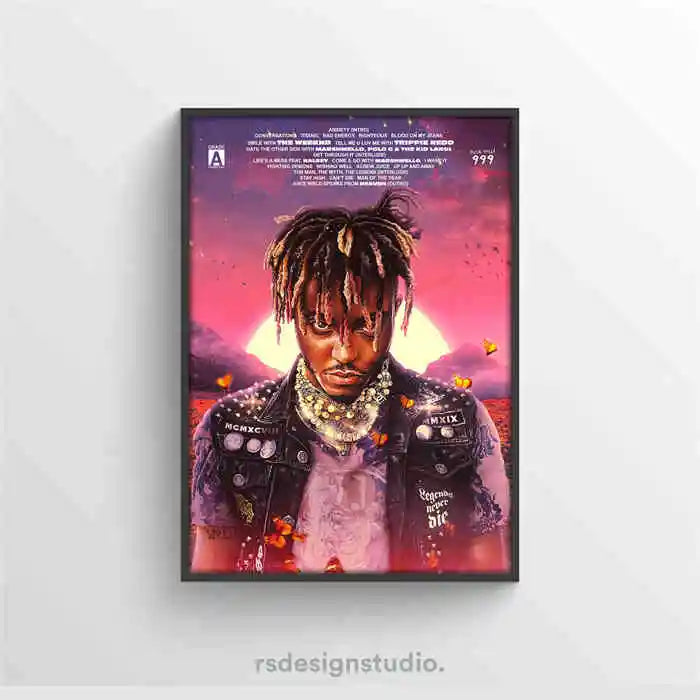 WRLD Juice Poster Pop Hip Hop Rap Singer Music Album Asthma Bar Cover Photo HD Art Canvas