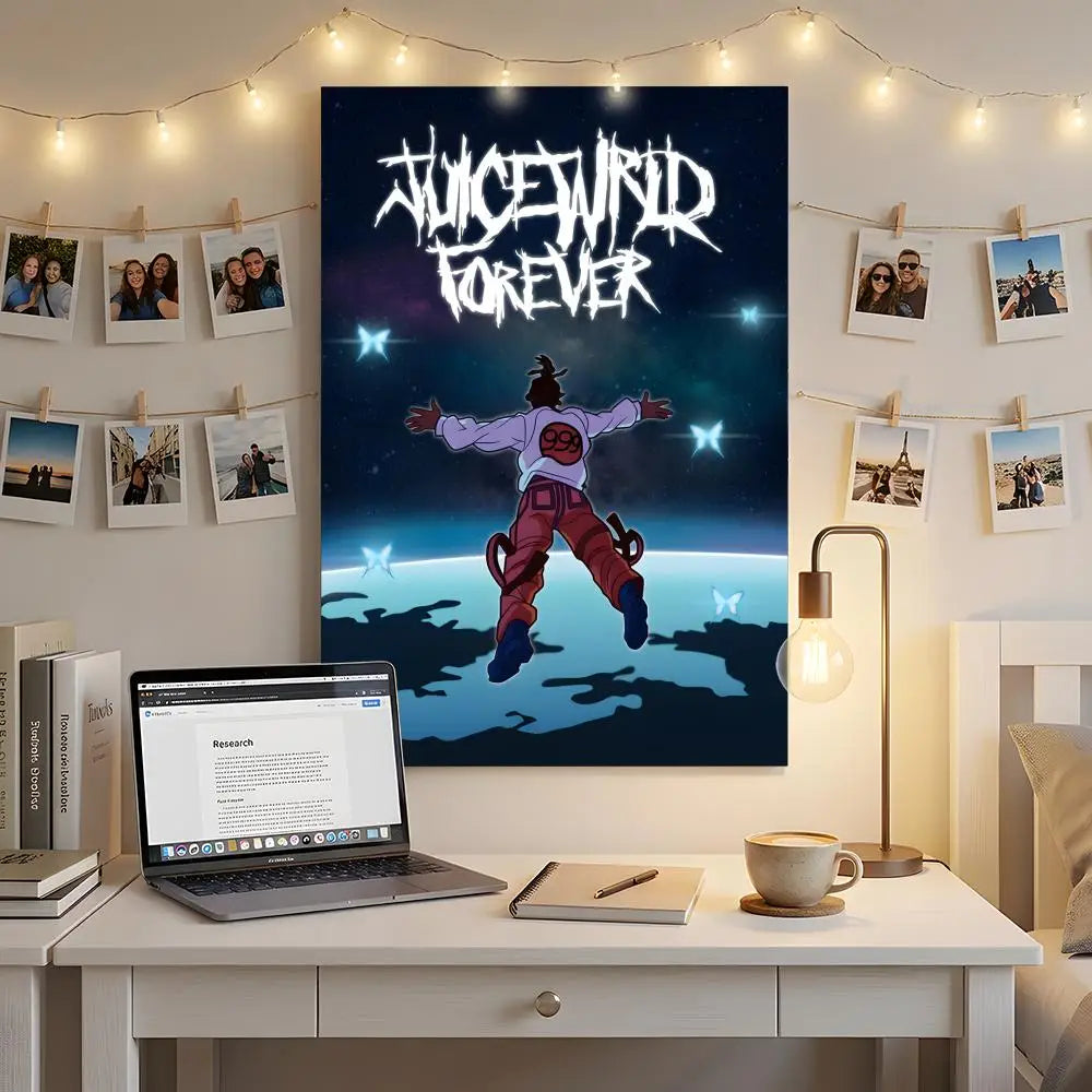 Rapper Music Album J-Juice Wrld Poster Premium HD Self-Adhesive Wall Decor – Peel & Stick, Residue-Free
