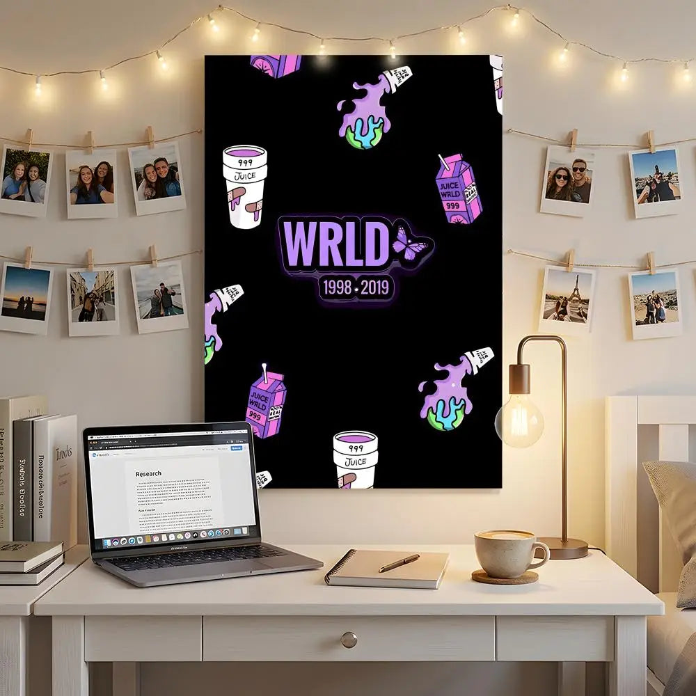 Rapper Music Album J-Juice Wrld Poster Premium HD Self-Adhesive Wall Decor – Peel & Stick, Residue-Free