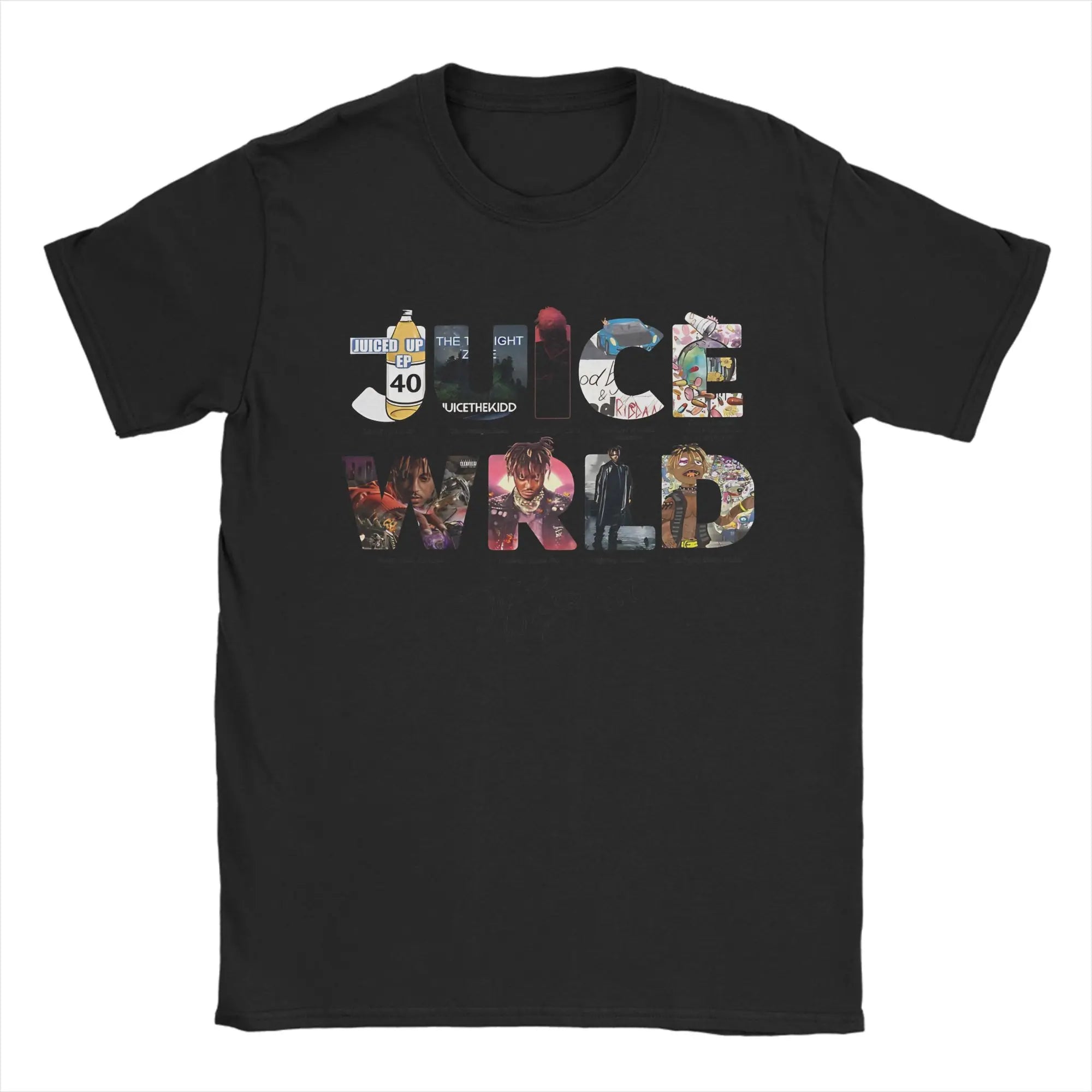 Juice Wrld Art  T-Shirt Men Cotton Tops Vintage Round Neck Short Sleeve