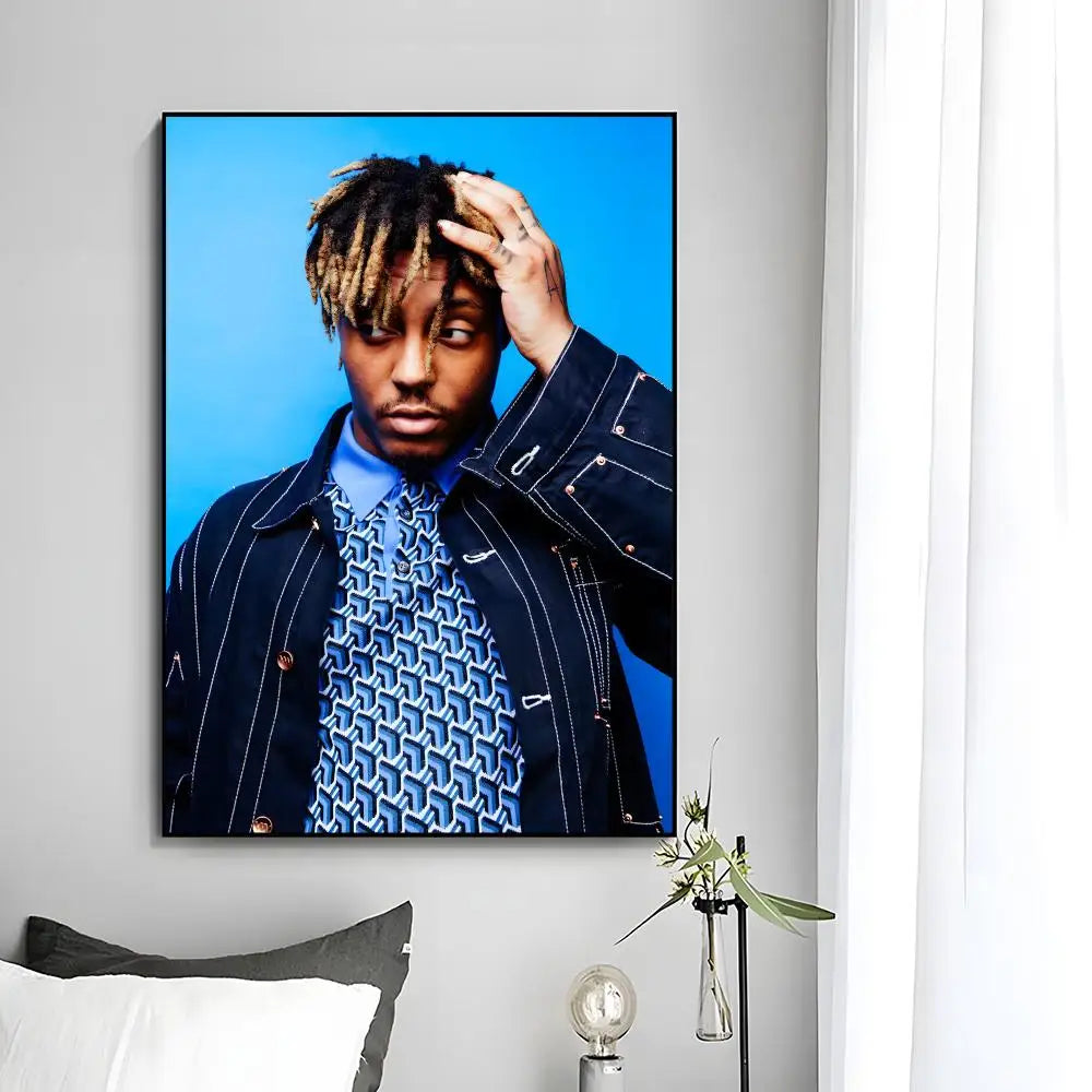 Juice WRLD Singer Rapper Poster HD art sticky wall waterproof home bedroom bar aesthetic decoration