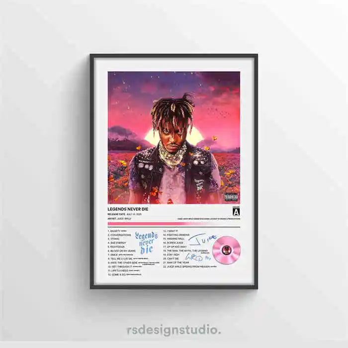 WRLD Juice Poster Pop Hip Hop Rap Singer Music Album Asthma Bar Cover Photo HD Art Canvas