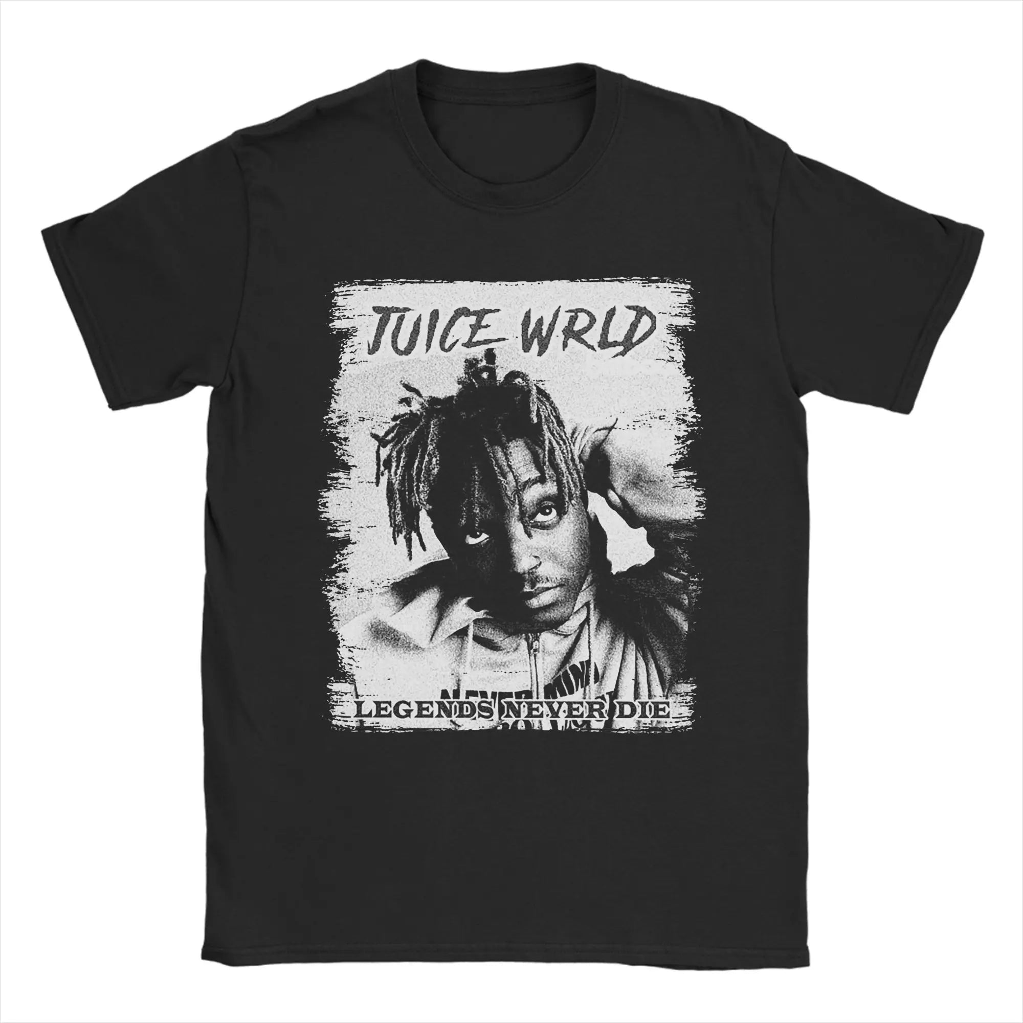Juice Wrld Art  T-Shirt Men Cotton Tops Vintage Round Neck Short Sleeve
