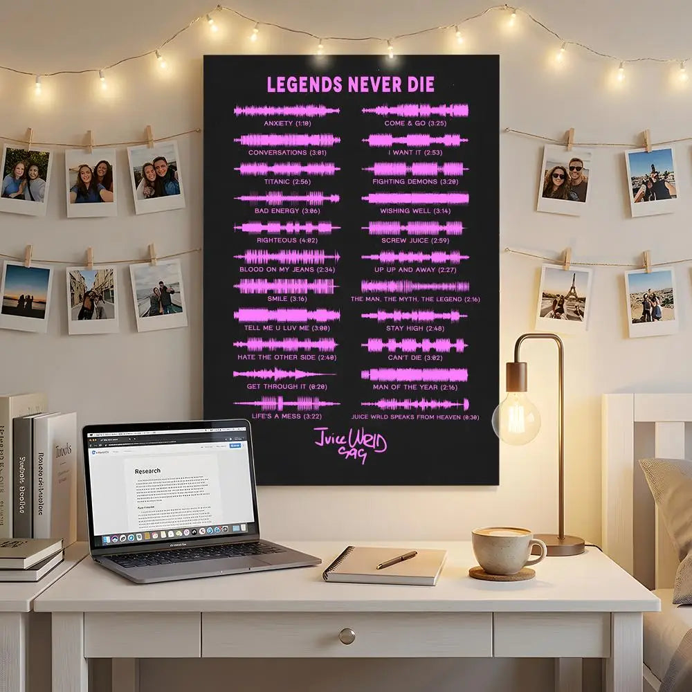 Rapper Music Album J-Juice Wrld Poster Premium HD Self-Adhesive Wall Decor – Peel & Stick, Residue-Free